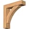 Ekena Millwork Thorton Block Smooth Bracket w/ Offset Brace, Western Red Cedar, 5 1/2"W x 22"D x 22"H BKT0604X22X22THR05SWR - alternate 1